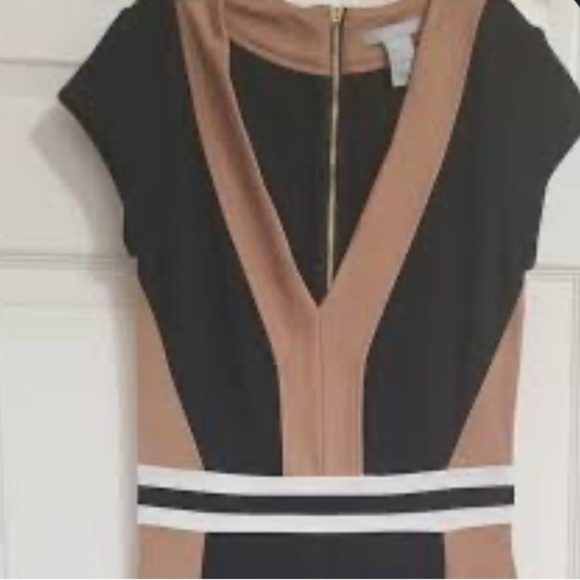 H&M black and beige bodycon dress size large - Picture 9 of 12